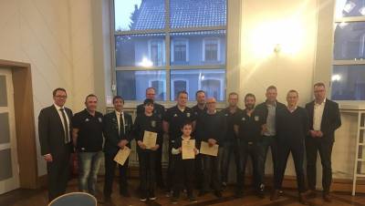 Neujahrsempfang des Flecken Eime am 20.01.2019 - geehrte Sportler des Jahres 2018 - hier die �40 des TSV Deinsen mit Lars Wedekind. 