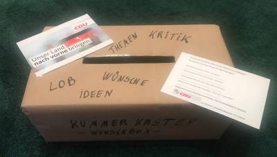 Infobox / Wunschbox der CDU Gronau (Leine) f�r die B�rgerinnen und B�rger der Stadt Gronau (Leine). 