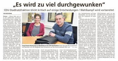 LDZ-Bericht vom 30.12.2019 - Quelle: LDZ.