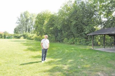 Lars Wedekind auf dem Bolzplatz an der Beiten Stra�e. FOTO: Kim H�sing (LDZ). 
