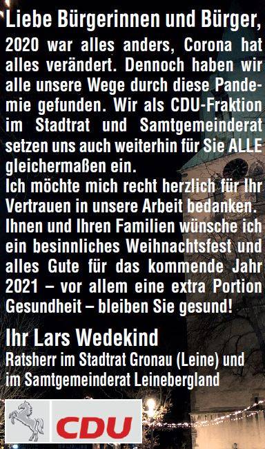 Weihnachts - und Neujahrsgru� als Anzeige in der LDZ !!!