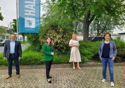 Die 4 Kandidatinnen und Kandidaten aus der SG Leinebergland treten f�r den Kreistag an. Dirk Borovka, Laura Hopmann, Dunja Urbisch und Sonja Skarba-D�ring. 