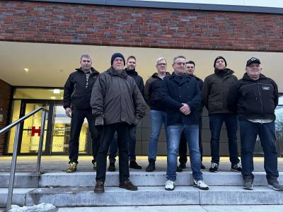 Eine Abordnung der CDU-Stadtratsfraktion traf am Freitag den 01.12.2023 Vereinsvertreter und den Initiator der Online-Petition zum Thema Unterbringung von Fl�chtlingen. 
Foto: G�nter Schulze. 