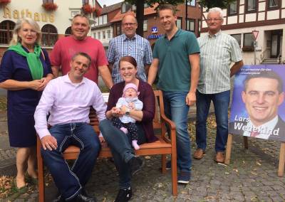 Am letzten Tag der Sommertour - Wandern mit Wedekind - fanden sich zahlreiche B�rgerinnen und B�rger sowie CDU Stadtratskandidaten auf dem Kronauer Marktplatz am Freitag Nachmittag den 29.07.2016 ein. 