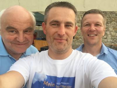 Klaus Krumfuss, Lars Wedekind und Dirk Borovka beim Pottlandfest in Duingen auf dem Platz der Duinger Mitte am 27.08.2016. 